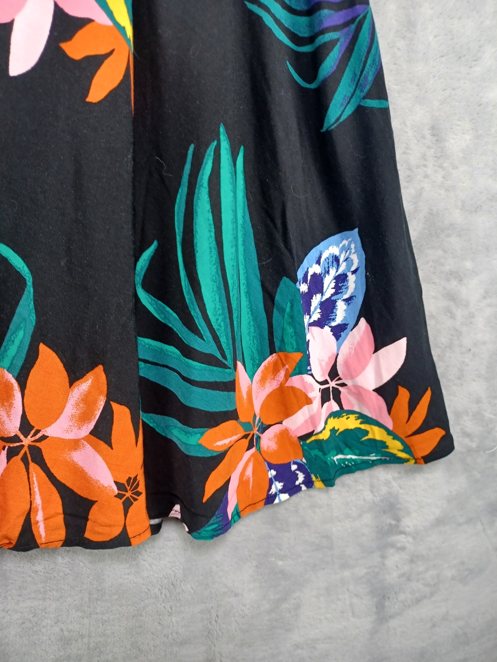 Old Navy Women's Tropical Black Floral Sundress Small Cami Mini Dress Hawaiian - Picture 5 of 9